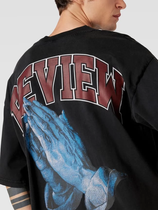 REVIEW T-Shirt Mit Motiv-Print - Anthrazit 3 REVIEW T-Shirt Mit Motiv-Print - Anthrazit – Bild 3