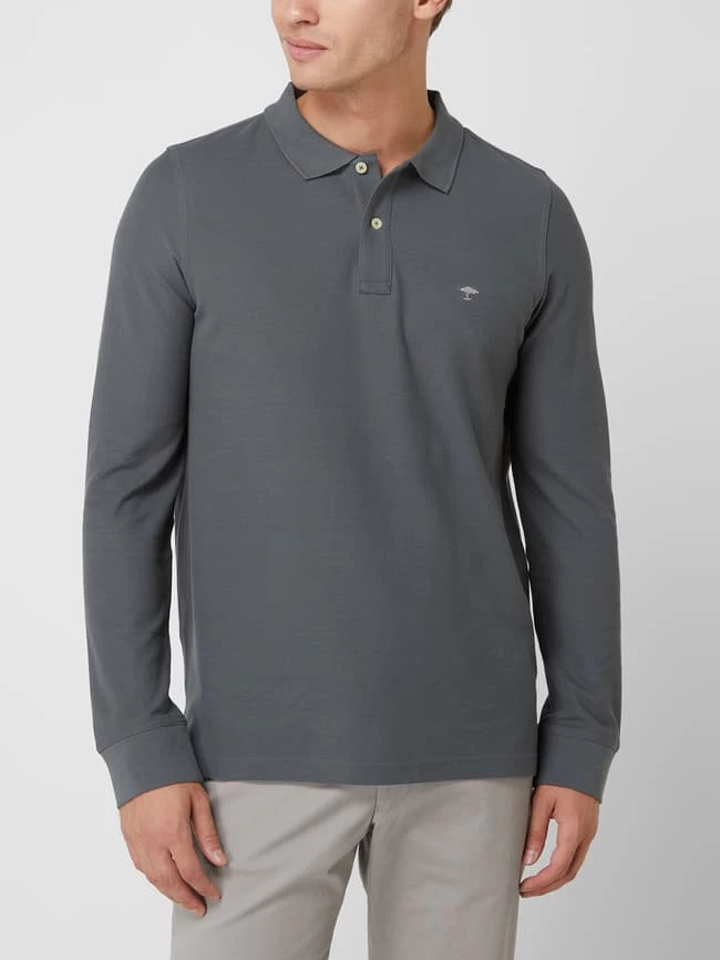 Fynch-Hatton Poloshirt Aus Supima®-Baumwolle - Anthrazit 4 Fynch-Hatton Poloshirt Aus Supima®-Baumwolle - Anthrazit – Bild 4
