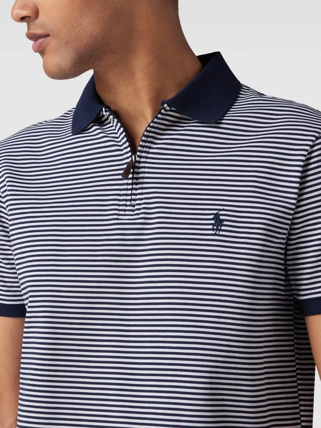 Polo Ralph Lauren Custom Slim Fit Poloshirt Mit Streifenmuster - Dunkelblau 3 Polo Ralph Lauren Custom Slim Fit Poloshirt Mit Streifenmuster - Dunkelblau – Bild 3
