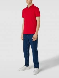 Tommy Hilfiger Poloshirt Mit Logo-Stitching - Rot