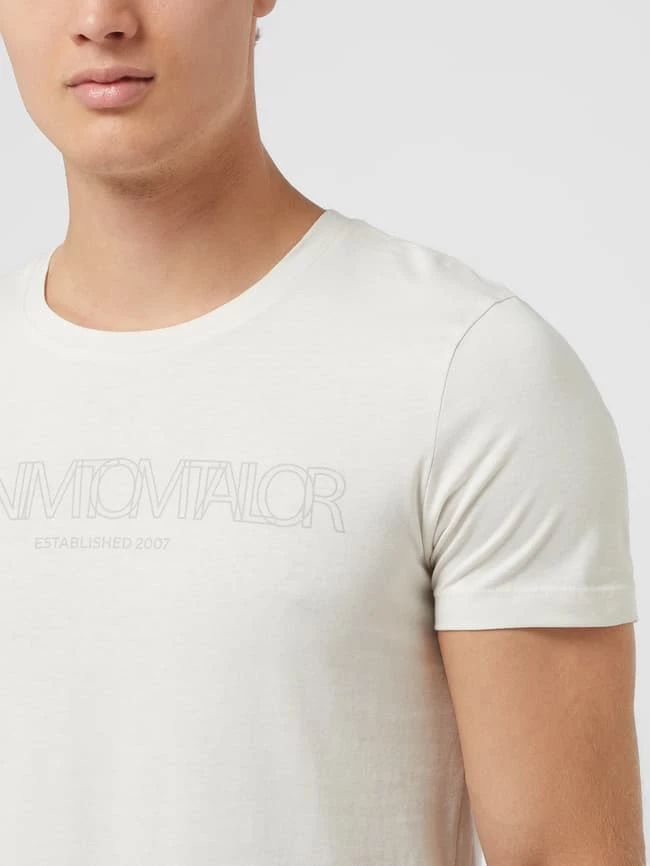 Tom Tailor Denim T-Shirt Mit Logo - Offwhite 3 Tom Tailor Denim T-Shirt Mit Logo - Offwhite – Bild 3