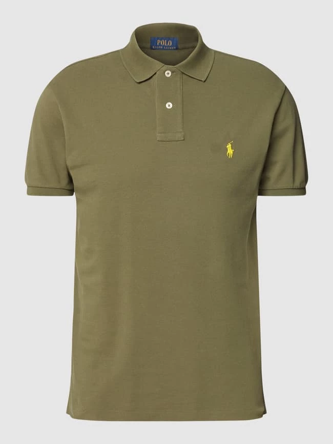 Polo Ralph Lauren Slim Fit Poloshirt Mit Label-Stitching - Dunkelgrün 1 Polo Ralph Lauren Slim Fit Poloshirt Mit Label-Stitching - Dunkelgrün
