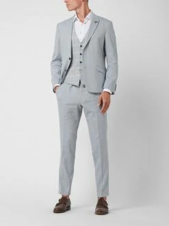 Atelier Torino Weste Mit Leinen-Anteil Modell 'Panfilo' - Hellblau