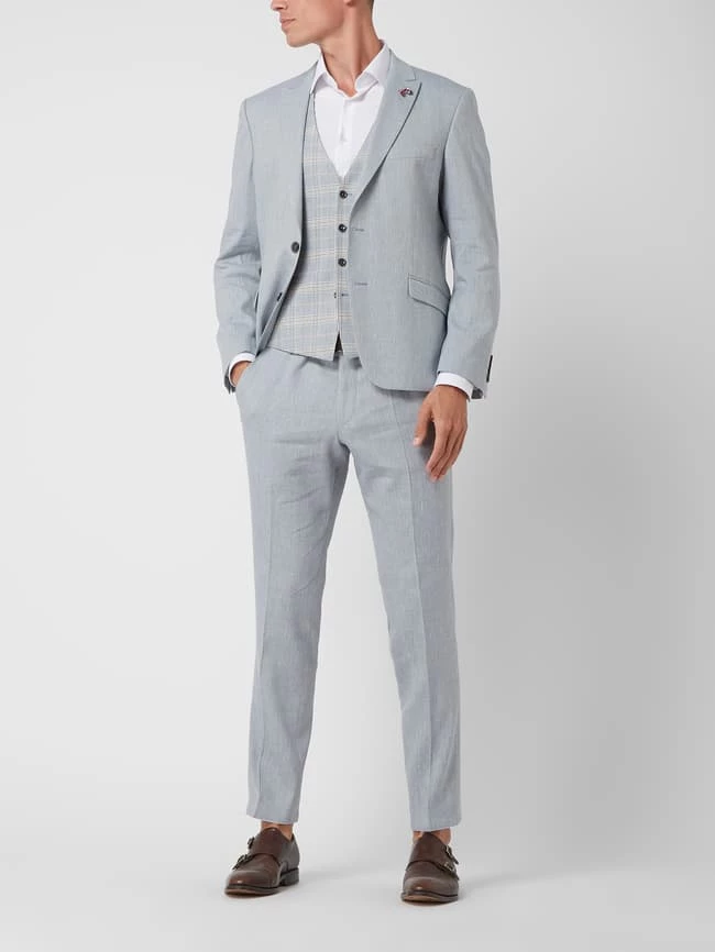 Atelier Torino Weste Mit Leinen-Anteil Modell 'Panfilo' - Hellblau 1 Atelier Torino Weste Mit Leinen-Anteil Modell 'Panfilo' - Hellblau