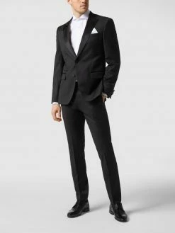 BOSS Smoking-Hose Mit Bund Aus Satin - Schwarz