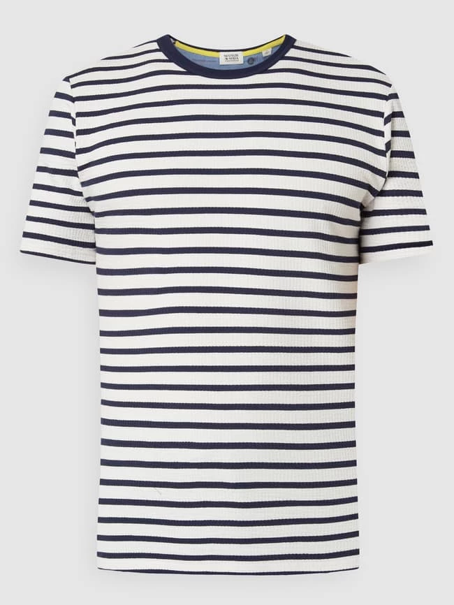 Scotch & Soda T-Shirt Mit Streifenmuster - Offwhite 2 Scotch & Soda T-Shirt Mit Streifenmuster - Offwhite – Bild 2