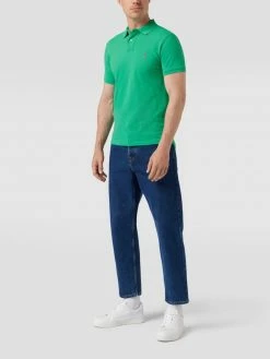 Polo Ralph Lauren Slim Fit Poloshirt Mit Label-Stitching - Grün