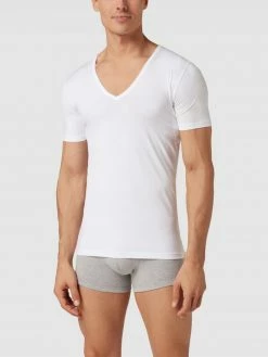 Mey Slim Fit T-Shirt Mit V-Ausschnitt - Weiß