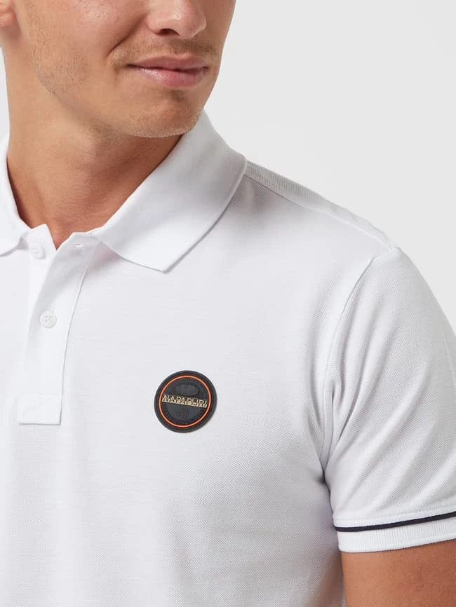 Napapijri Poloshirt Aus Piqué Modell 'Whale' - Weiß 3 Napapijri Poloshirt Aus Piqué Modell 'Whale' - Weiß – Bild 3