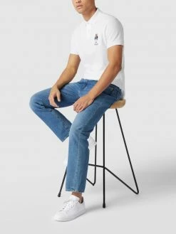 Polo Ralph Lauren Custom Slim Fit Poloshirt Mit Label-Details - Weiß