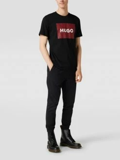 HUGO T-Shirt Mit Logo-Print Modell 'Dulive' - Schwarz