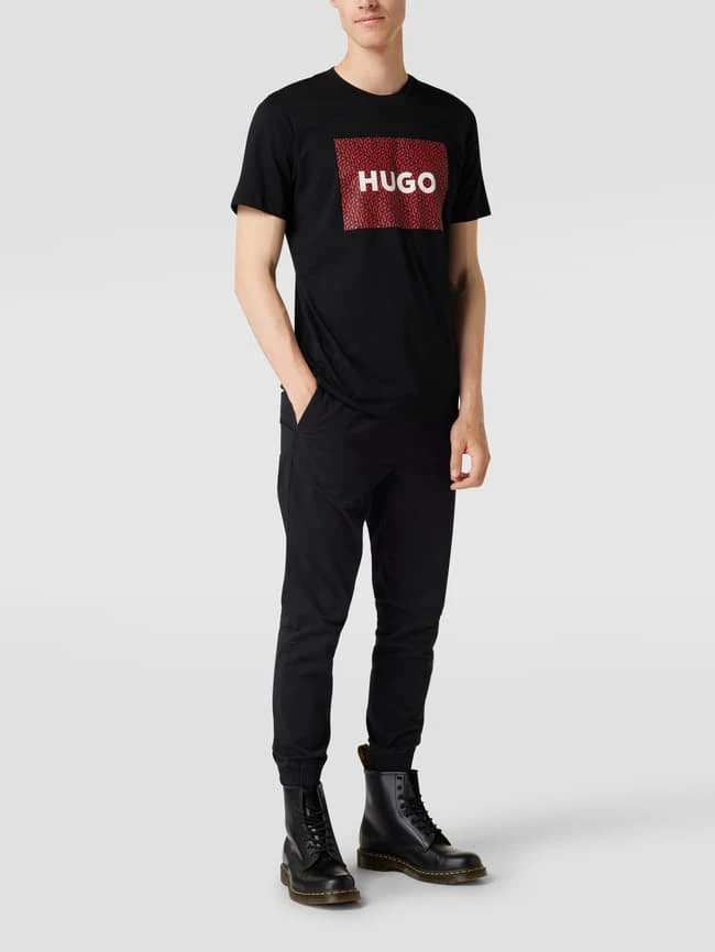 HUGO T-Shirt Mit Logo-Print Modell 'Dulive' - Schwarz 1 HUGO T-Shirt Mit Logo-Print Modell 'Dulive' - Schwarz