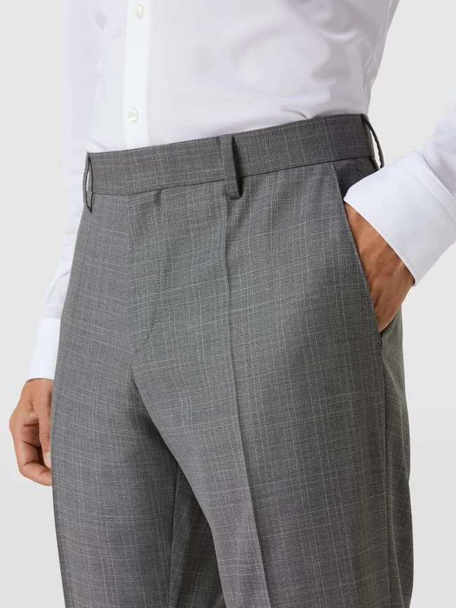 BOSS Slim Fit Anzughose Mit Allover-Muster Modell 'Genius' - Hellgrau 3 BOSS Slim Fit Anzughose Mit Allover-Muster Modell 'Genius' - Hellgrau – Bild 3