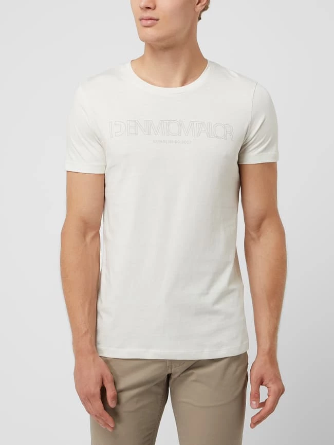 Tom Tailor Denim T-Shirt Mit Logo - Offwhite 4 Tom Tailor Denim T-Shirt Mit Logo - Offwhite – Bild 4