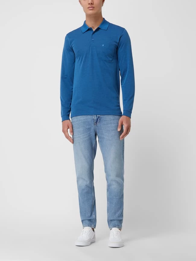 RAGMAN Poloshirt Aus Baumwollmischung - Royalblau 1 RAGMAN Poloshirt Aus Baumwollmischung - Royalblau