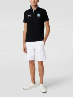 Christian Berg Men Poloshirt Mit Label-Details - Schwarz