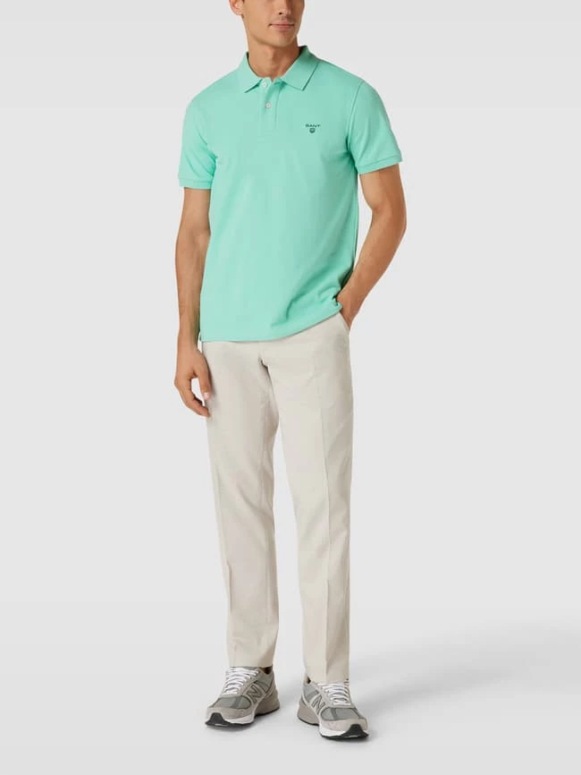 Gant Poloshirt Mit Brand-Stitching Modell 'THE SUMMER PIQUE' - Mint Meliert 1 Gant Poloshirt Mit Brand-Stitching Modell 'THE SUMMER PIQUE' - Mint Meliert