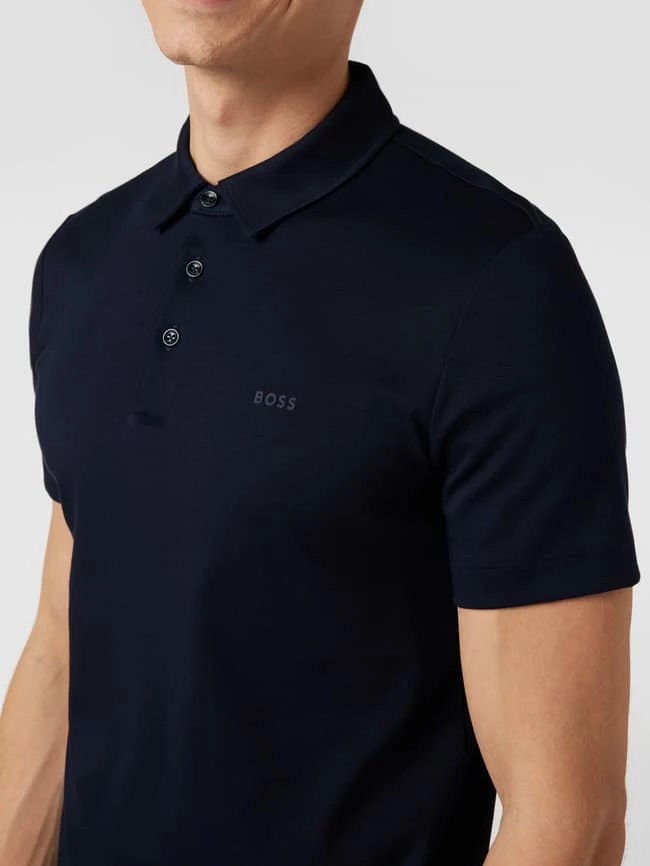 BOSS Poloshirt Mit Brand-Schriftzug - Dunkelblau 3 BOSS Poloshirt Mit Brand-Schriftzug - Dunkelblau – Bild 3