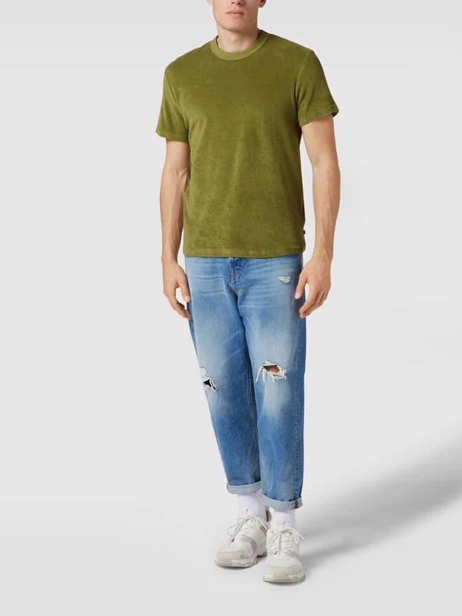 Tom Tailor T-Shirt Mit Flag-Label - Olivgrün 1 Tom Tailor T-Shirt Mit Flag-Label - Olivgrün