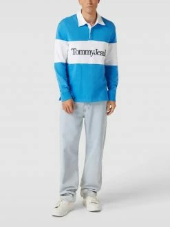 Tommy Jeans Longsleeve Mit Polokragen Modell 'SERIF' - Blau