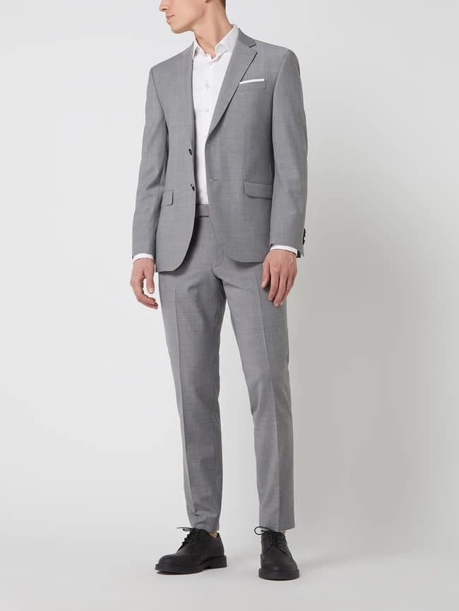 Pierre Cardin Regular Fit 2-Knopf-Sakko Mit Stretch-Anteil Modell 'Grant' - 'Futureflex' - Hellgrau 1 Pierre Cardin Regular Fit 2-Knopf-Sakko Mit Stretch-Anteil Modell 'Grant' - 'Futureflex' - Hellgrau