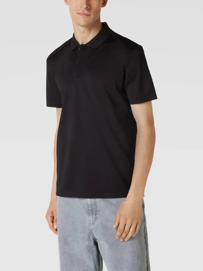 HUGO Poloshirt Mit Geripptem Kragen Modell 'Dekok' - Schwarz 4 HUGO Poloshirt Mit Geripptem Kragen Modell 'Dekok' - Schwarz – Bild 4