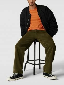 Q/S Designed By T-Shirt Mit Label-Detail - Orange