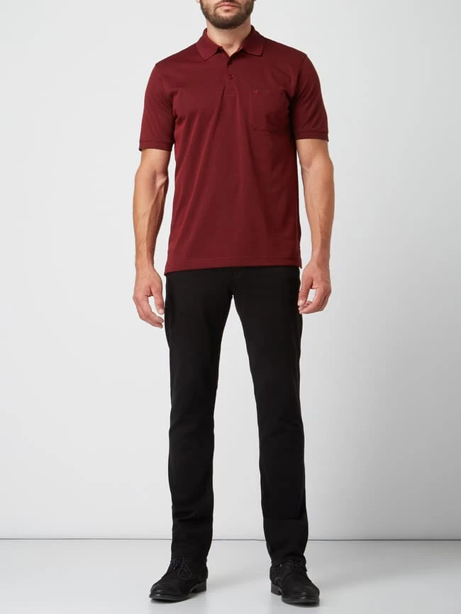 RAGMAN Poloshirt Mit Brusttasche - Bordeaux Rot 1 RAGMAN Poloshirt Mit Brusttasche - Bordeaux Rot