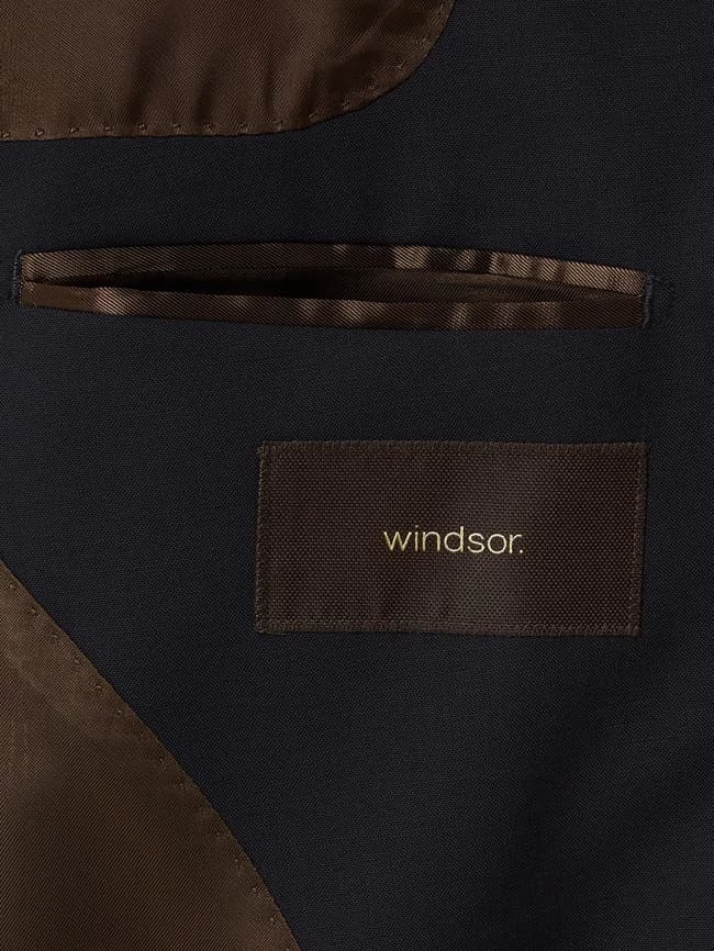Windsor Shaped Fit 2-Knopf-Sakko Mit Stretch-Anteil Modell 'Sono' - Marineblau 6 Windsor Shaped Fit 2-Knopf-Sakko Mit Stretch-Anteil Modell 'Sono' - Marineblau – Bild 6