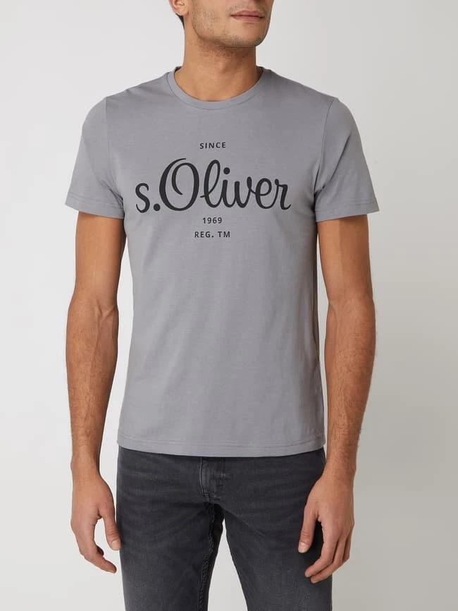 S.Oliver RED LABEL T-Shirt Aus Bio-Baumwolle - Silber 4 S.Oliver RED LABEL T-Shirt Aus Bio-Baumwolle - Silber – Bild 4