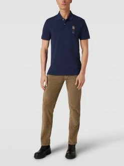 Polo Ralph Lauren Poloshirt Mit Label-Stitching Modell 'BEARM' - Marineblau
