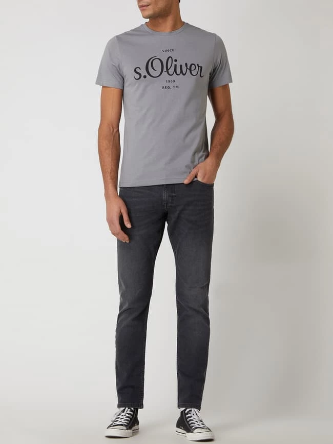 S.Oliver RED LABEL T-Shirt Aus Bio-Baumwolle - Silber 1 S.Oliver RED LABEL T-Shirt Aus Bio-Baumwolle - Silber