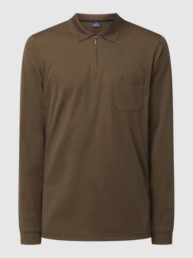 RAGMAN Poloshirt Mit Reißverschluss - Khaki 2 RAGMAN Poloshirt Mit Reißverschluss - Khaki – Bild 2