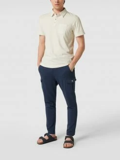 Tom Tailor Poloshirt Mit Label-Patch - Beige