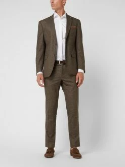 Carl Gross Anzughose Mit Seide-Anteil Modell 'Tomte' - Mittelbraun