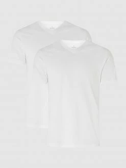 RAGMAN Regular Fit T-Shirt Aus Pima-Baumwolle Im 2er-Pack - Weiß