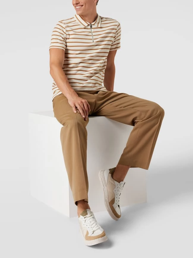 S.Oliver RED LABEL Poloshirt Mit Streifenmuster - Offwhite 1 S.Oliver RED LABEL Poloshirt Mit Streifenmuster - Offwhite