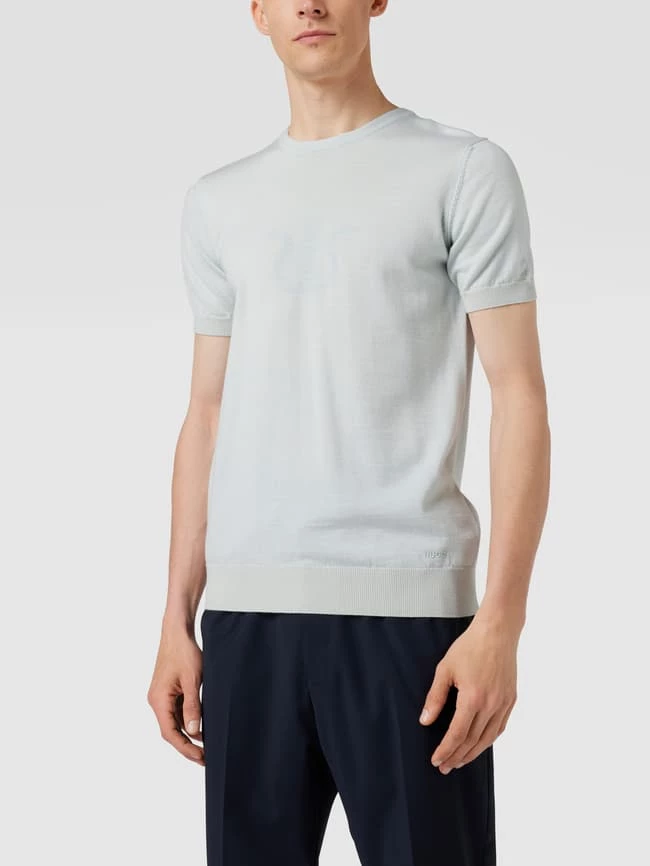 HUGO T-Shirt Aus Schurwolle Modell 'San Ced' - Mint 4 HUGO T-Shirt Aus Schurwolle Modell 'San Ced' - Mint – Bild 4