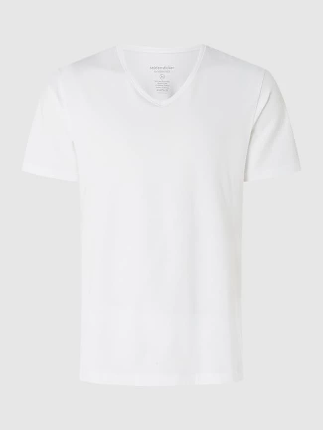 Seidensticker T-Shirt Mit V-Ausschnitt - Weiß 1 Seidensticker T-Shirt Mit V-Ausschnitt - Weiß