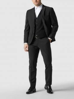 CG - Club Of Gents Weste Mit Leistentaschen Modell 'Carlto' - Schwarz