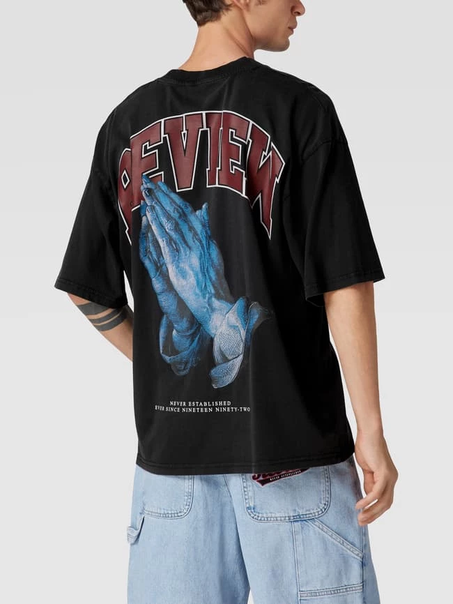 REVIEW T-Shirt Mit Motiv-Print - Anthrazit 5 REVIEW T-Shirt Mit Motiv-Print - Anthrazit – Bild 5