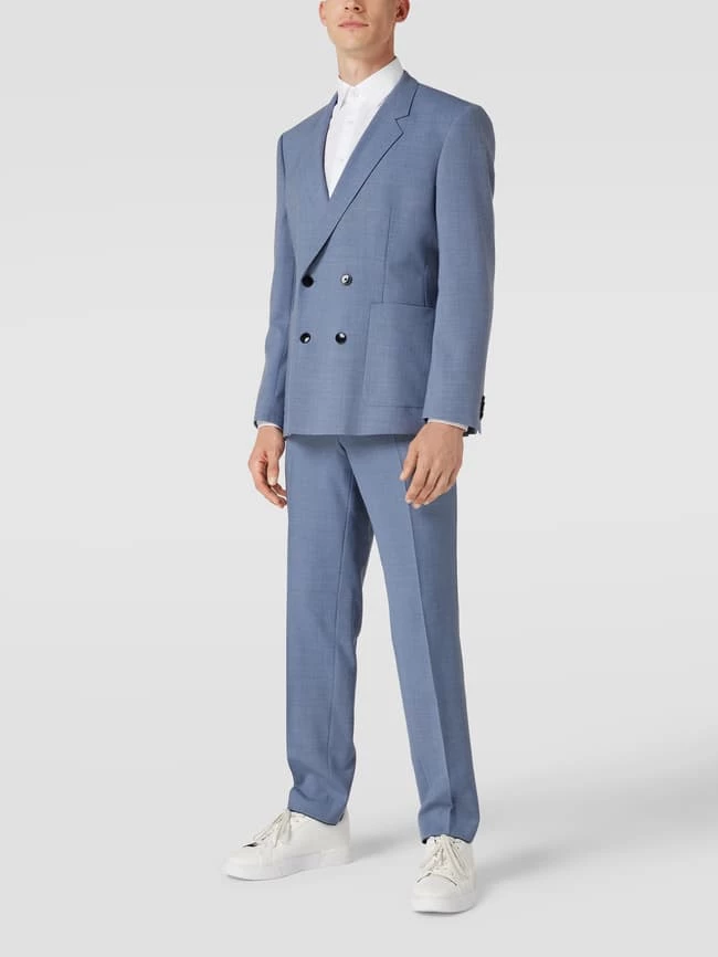 HUGO Anzughose Mit Bügelfalten Modell 'Getlin' - Rauchblau 1 HUGO Anzughose Mit Bügelfalten Modell 'Getlin' - Rauchblau