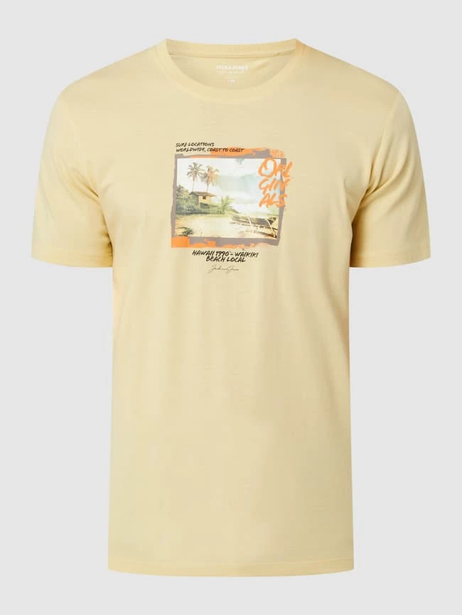 Jack & Jones T-Shirt Mit Print Modell 'Reddies' - Gelb 2 Jack & Jones T-Shirt Mit Print Modell 'Reddies' - Gelb – Bild 2