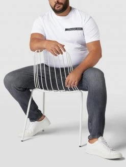 Calvin Klein Jeans Plus PLUS SIZE T-Shirt Mit Label-Print Modell 'Urban' - Weiß