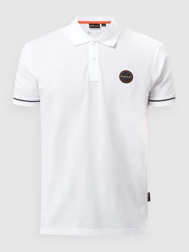 Napapijri Poloshirt Aus Piqué Modell 'Whale' - Weiß 2 Napapijri Poloshirt Aus Piqué Modell 'Whale' - Weiß – Bild 2