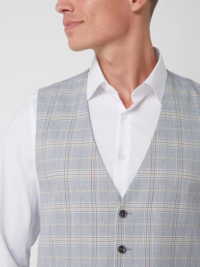 Atelier Torino Weste Mit Leinen-Anteil Modell 'Panfilo' - Hellblau 3 Atelier Torino Weste Mit Leinen-Anteil Modell 'Panfilo' - Hellblau – Bild 3