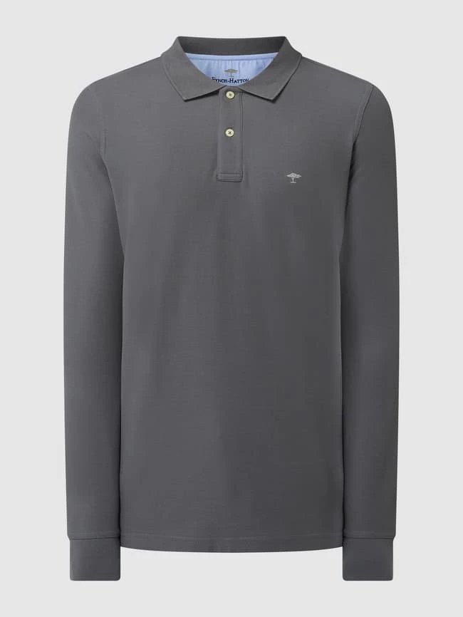 Fynch-Hatton Poloshirt Aus Supima®-Baumwolle - Mittelgrau 2 Fynch-Hatton Poloshirt Aus Supima®-Baumwolle - Mittelgrau – Bild 2