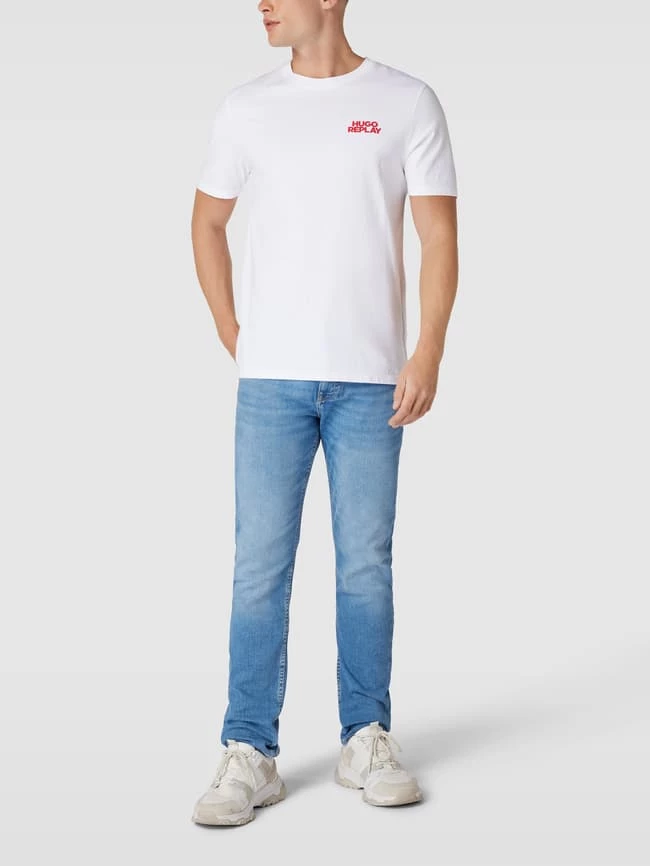 HUGO T-Shirt Mit Label-Print - Weiß 1 HUGO T-Shirt Mit Label-Print - Weiß