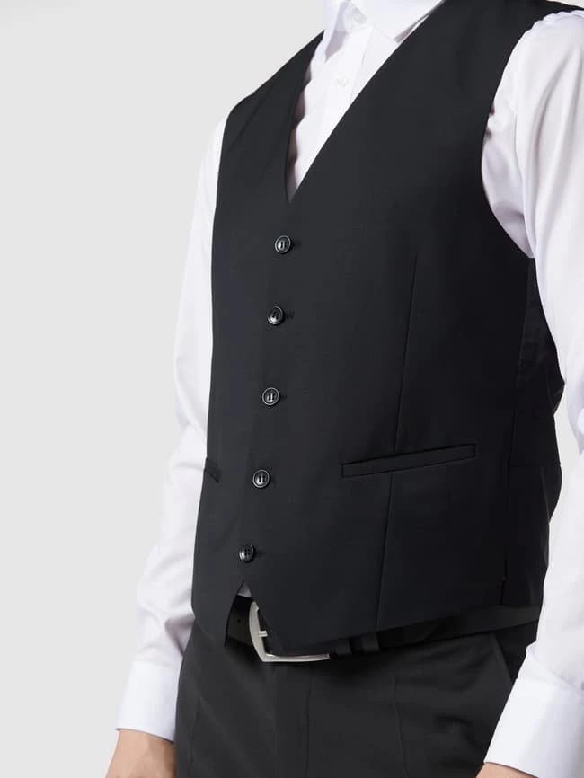 CG - Club Of Gents Weste Mit Leistentaschen Modell 'Carlto' - Schwarz 3 CG - Club Of Gents Weste Mit Leistentaschen Modell 'Carlto' - Schwarz – Bild 3
