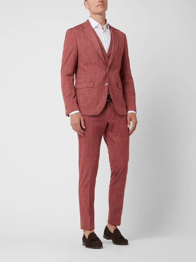 MCNEAL Anzughose Mit Strukturmuster - Hellrot 1 MCNEAL Anzughose Mit Strukturmuster - Hellrot